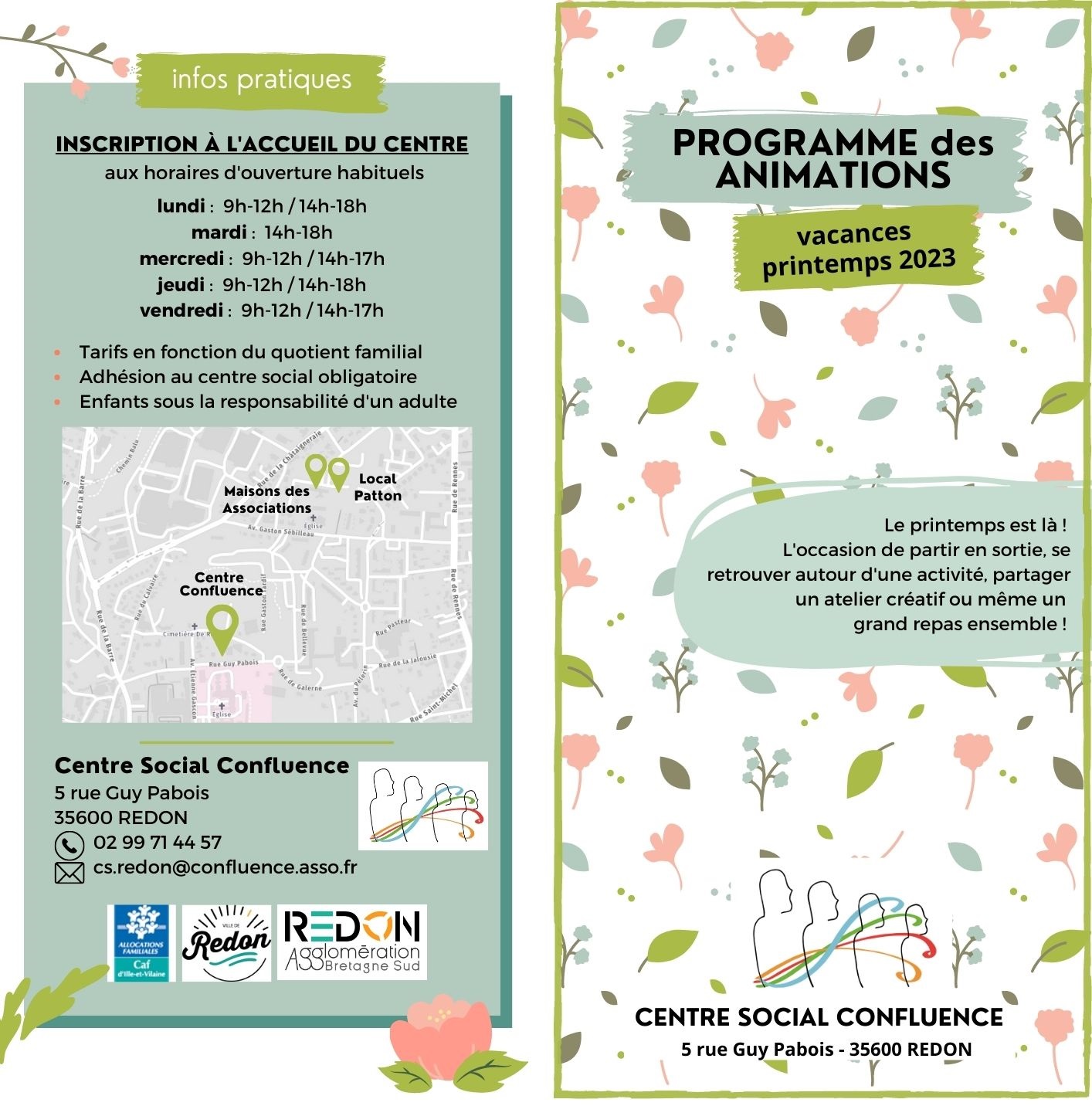 Plaquette vacances printemps IMAGE recto